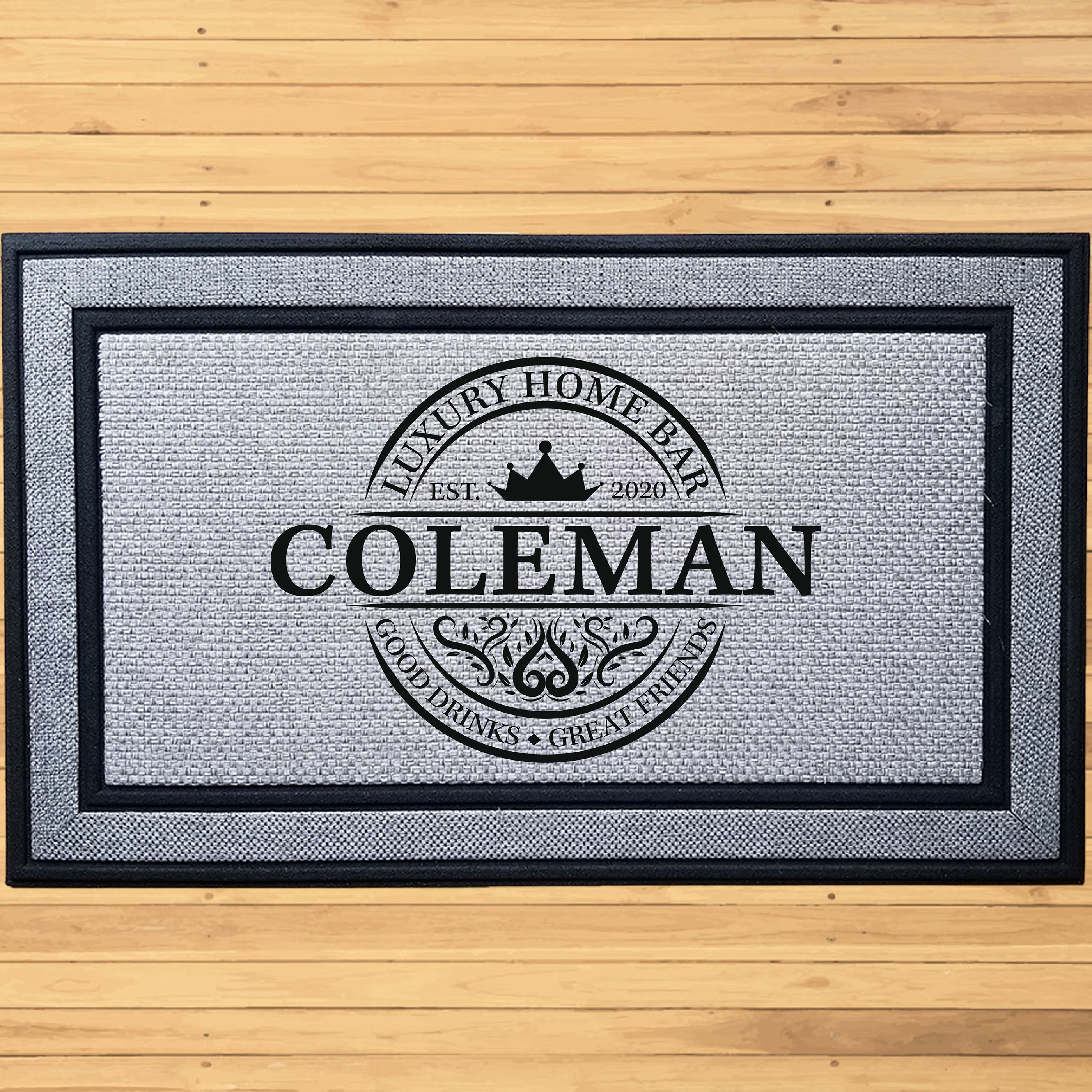 Personalized Luxury Home Bar Indoor/Outdoor Door Mat