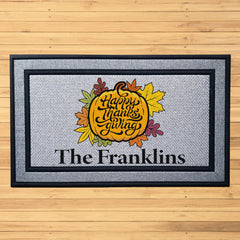 Personalized Thanksgiving Pumpkin Indoor/Outdoor Door Mat