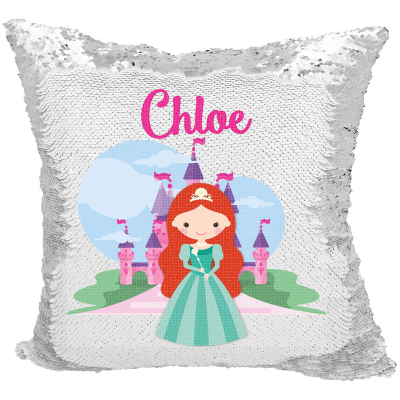Handmade Personalized Princess Character Reversible Sequin Pillow Case
