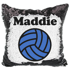 Handmade Personalized Volleyball Reversible Sequin Pillow Case