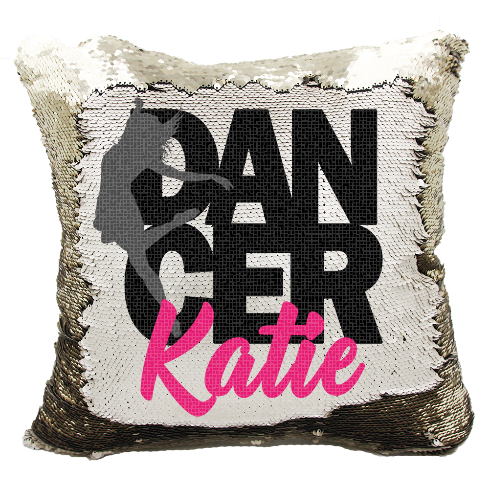 Handmade Personalized Dancer Reversible Sequin Pillow Case