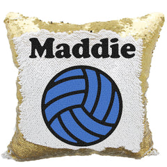 Handmade Personalized Volleyball Reversible Sequin Pillow Case