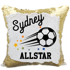 Handmade Personalized Soccer Allstar Reversible Sequin Pillow Case