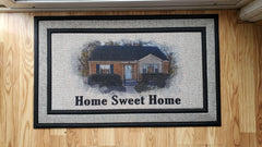 Personalized Watercolor House Photo Indoor/Outdoor Door Mat
