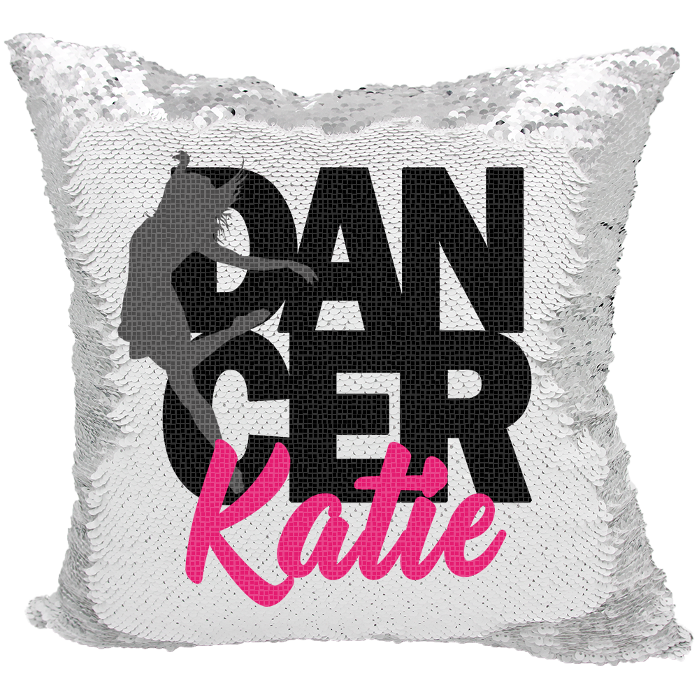 Handmade Personalized Dancer Reversible Sequin Pillow Case