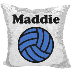 Handmade Personalized Volleyball Reversible Sequin Pillow Case