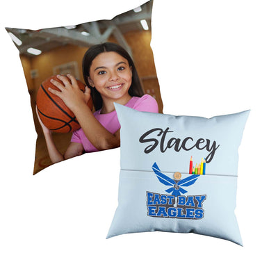 East Bay Logo Personalized Throw Pillow with Pockets