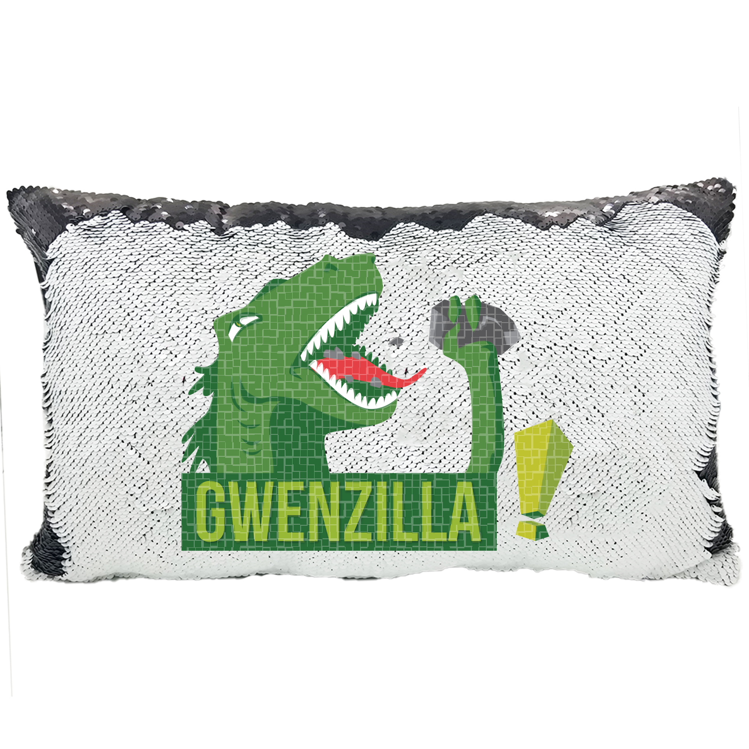 Dinosaur sequin pillow hot sale