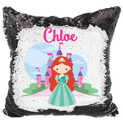 Handmade Personalized Princess Character Reversible Sequin Pillow Case