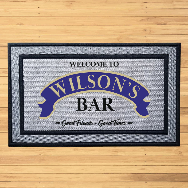 Personalized Bar Banner Indoor/Outdoor Door Mat