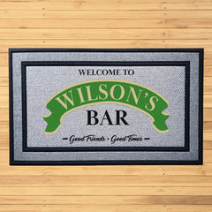 Personalized Bar Banner Indoor/Outdoor Door Mat