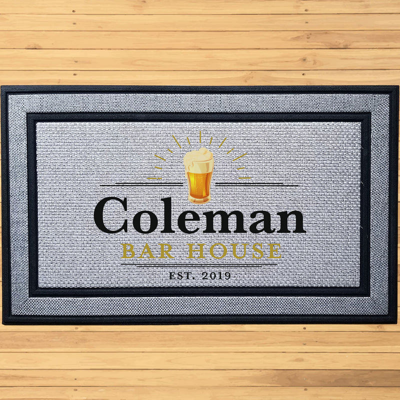 Personalized Beer Bar House Indoor/Outdoor Door Mat