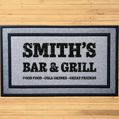 Personalized Rugged Bar & Grill Indoor/Outdoor Door Mat