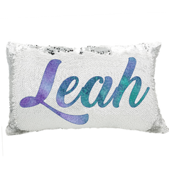 Handmade Personalized Ombre Name Rectangle Sequin Pillow Case