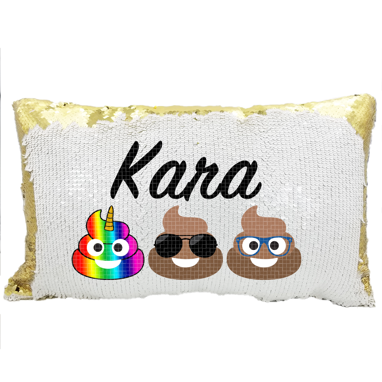 Sequin poop emoji pillow hot sale