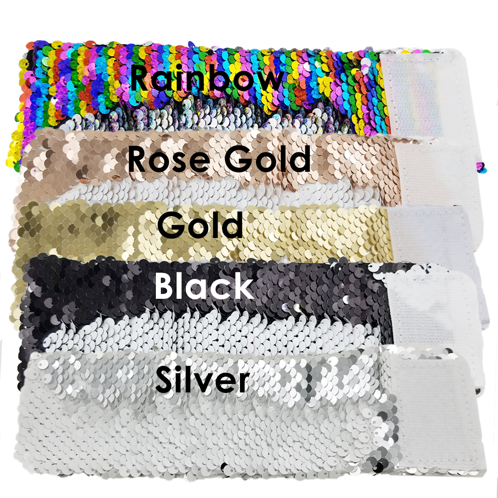 Handmade Reversible Sequin Cuff Bracelet