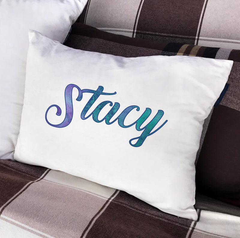 Personalized Ombre Mermaid Name Standard Pillowcase