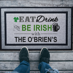 Personalized Be Irish Indoor/Outdoor Door Mat