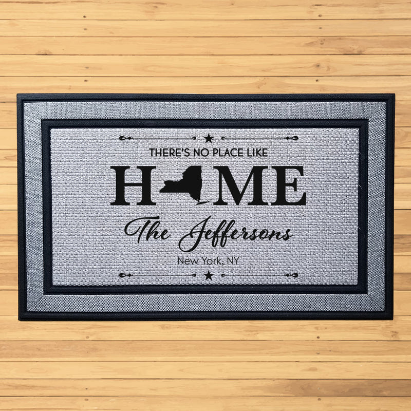 Personalized No Place Like Home Indoor/Outdoor Door Mat