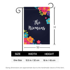 Personalized Spring Flowers Garden Flag