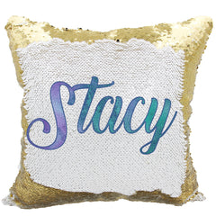 Handmade Personalized Ombre Name Sequin Pillow Case