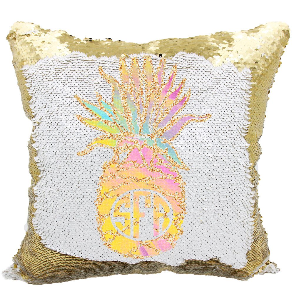 Gold Monogram Personalized Throw Pillow