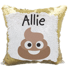 Handmade Personalized Emoji Reversible Sequin Pillow Case