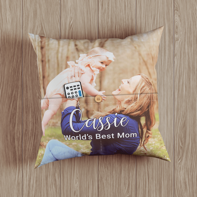 Custom Photo Pillow Design, Personalized Throw Pillow with Pockets