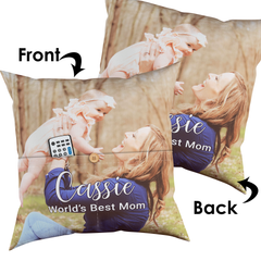 Custom Photo Pillow Design, Personalized Throw Pillow with Pockets