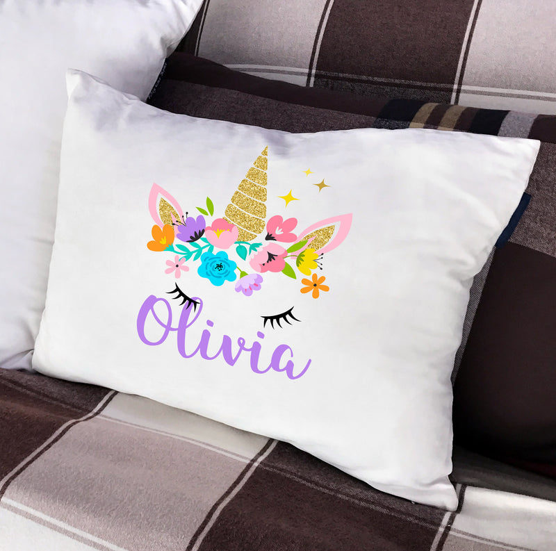 Personalized Unicorn Sparkles Standard Pillowcase