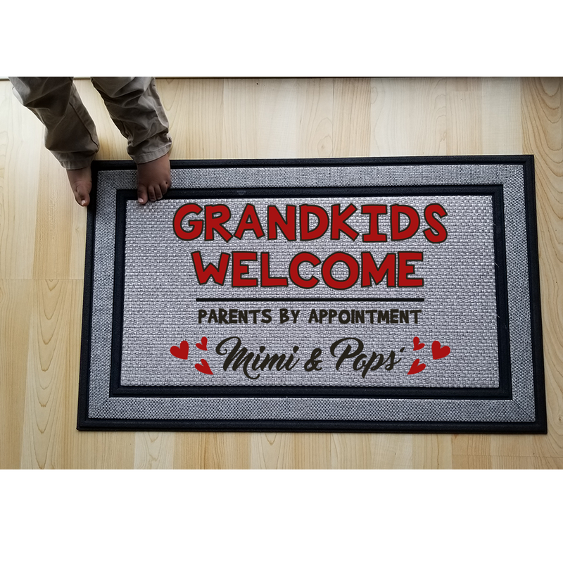 Personalized Grandkids Welcome Indoor/Outdoor Door Mat