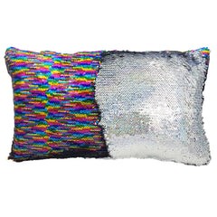 Handmade Personalized Stars Unicorn Rectangle Sequin Pillow Case