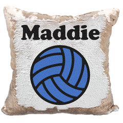Handmade Personalized Volleyball Reversible Sequin Pillow Case