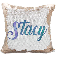 Handmade Personalized Ombre Name Sequin Pillow Case