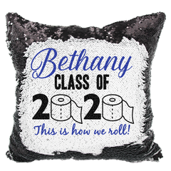 Handmade Personalized 2020 Graduate Reversible Sequin Pillow Case
