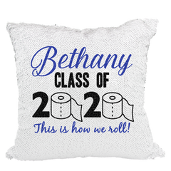 Handmade Personalized 2020 Graduate Reversible Sequin Pillow Case