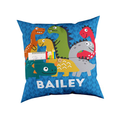 Dinosaur Friends Personalized Throw Pillow with Pockets