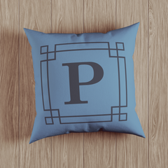 Frame Design Personalized Monogram Throw Pillow