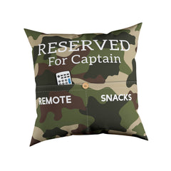 Reserved For Dad Design Personalized Throw Pillow with Pockets