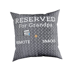 Reserved For Dad Design Personalized Throw Pillow with Pockets