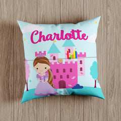 Princess Castle Personalized Throw Pillow with Pockets