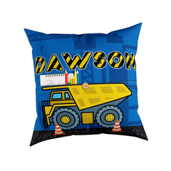 Construction Machines Personalized Throw Pillow with Pockets