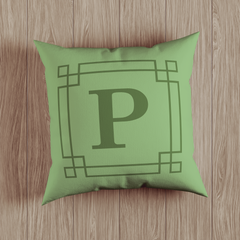 Frame Design Personalized Monogram Throw Pillow