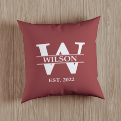 Cut Out Design Personalized Monogram Throw Pillow