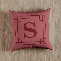 Frame Design Personalized Monogram Throw Pillow