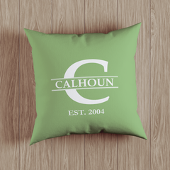 Cut Out Design Personalized Monogram Throw Pillow