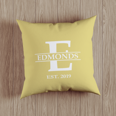 Cut Out Design Personalized Monogram Throw Pillow