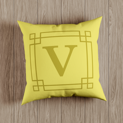 Frame Design Personalized Monogram Throw Pillow