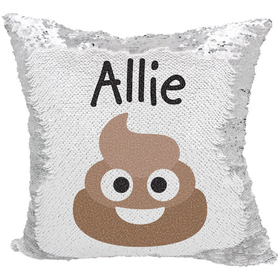 Handmade Personalized Emoji Reversible Sequin Pillow Case