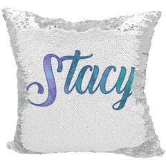 Handmade Personalized Ombre Name Sequin Pillow Case